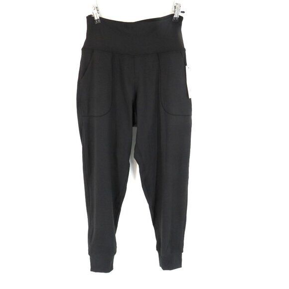 Kcutteyg Womens Black High-Waisted Joggers Pockets Medium NWT - Picture 1 of 6